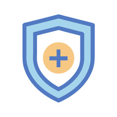 Fototapeta premium Medical Insurance Shield Icon Vector Design