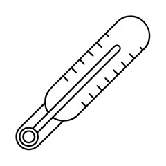 thermometer icon, thermometer line art - simple line art of thermometer, perfect for thermometer logos and icons