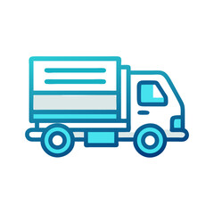 Fototapeta premium Flat Truck Icon Vector Illustration