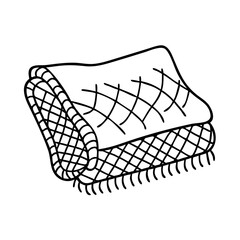 throwblanket icon, throwblanket line art - simple line art of throwblanket, perfect for throwblanket logos and icons