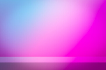 Empty red rose pink room studio with shadow of leaves overlay effect. Sunlight shining through window. Product presentation display showroom. Cosmetic beauty fashion rooms