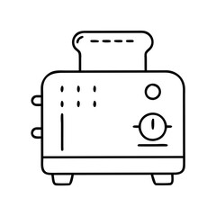 toaster icon, toaster line art - simple line art of toaster, perfect for toaster logos and icons
