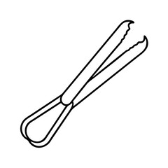 tongs icon, tongs line art - simple line art of tongs, perfect for tongs logos and icons