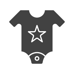 Baby Shirt icon vector image. Suitable for mobile apps, web apps and print media.