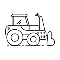 tractor icon, tractor line art - simple line art of tractor, perfect for tractor logos and icons