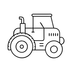 tractor icon, tractor line art - simple line art of tractor, perfect for tractor logos and icons