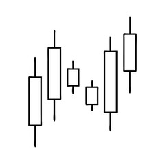 tradingcandlestick icon, tradingcandlestick line art - simple line art of tradingcandlestick, perfect for tradingcandlestick logos and icons