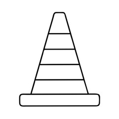 trafficcone icon, trafficcone line art - simple line art of trafficcone, perfect for trafficcone logos and icons