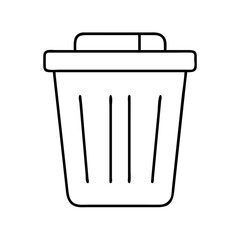 trashbin icon, trashbin line art - simple line art of trashbin, perfect for trashbin logos and icons