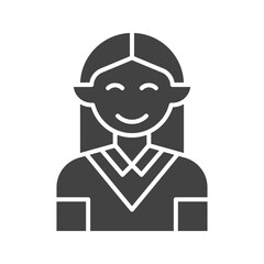 Game Character V icon vector image. Suitable for mobile apps, web apps and print media.