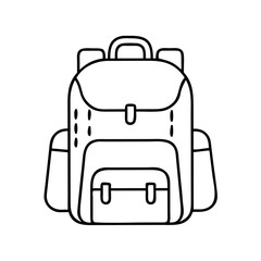 travelbackpack icon, travelbackpack line art - simple line art of travelbackpack, perfect for travelbackpack logos and icons
