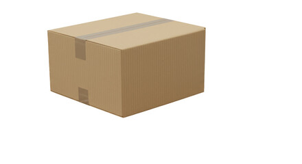 Isolated Cardboard Box