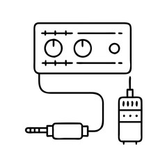 usbaudiointerface icon, usbaudiointerface line art - simple line art of usbaudiointerface, perfect for usbaudiointerface logos and icons
