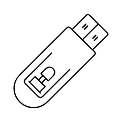 usbdrive icon, usbdrive line art - simple line art of usbdrive, perfect for usbdrive logos and icons