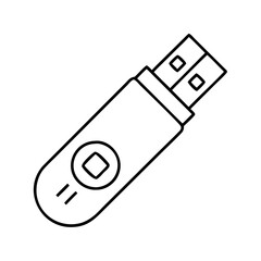 usbstick icon, usbstick line art - simple line art of usbstick, perfect for usbstick logos and icons
