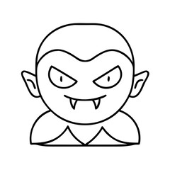 vampire icon, vampire line art - simple line art of vampire, perfect for vampire logos and icons