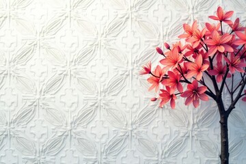 Subtle repeating geometric motif, monochromatic palette, contemporary, sophisticated, surface