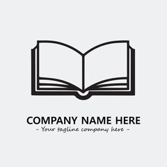 Book illustration black and white for logo company vector image
