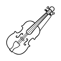 Obraz premium violin icon, violin line art - simple line art of violin, perfect for violin logos and icons