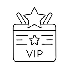 vipbadge icon, vipbadge line art - simple line art of vipbadge, perfect for vipbadge logos and icons