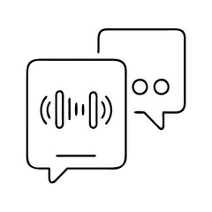 voicemessage icon, voicemessage line art - simple line art of voicemessage, perfect for voicemessage logos and icons