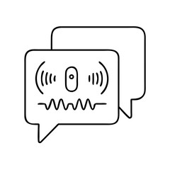 voicemessage icon, voicemessage line art - simple line art of voicemessage, perfect for voicemessage logos and icons