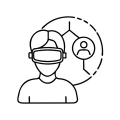 vruser icon, vruser line art - simple line art of vruser, perfect for vruser logos and icons