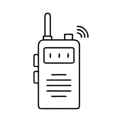 walkietalkie icon, walkietalkie line art - simple line art of walkietalkie, perfect for walkietalkie logos and icons