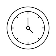 wallclock icon, wallclock line art - simple line art of wallclock, perfect for wallclock logos and icons