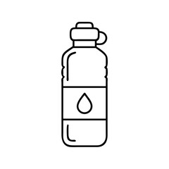 waterbottle icon, waterbottle line art - simple line art of waterbottle, perfect for waterbottle logos and icons