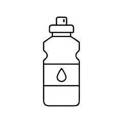 waterbottle icon, waterbottle line art - simple line art of waterbottle, perfect for waterbottle logos and icons