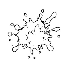 Fototapeta premium watercolorsplash icon, watercolorsplash line art - simple line art of watercolorsplash, perfect for watercolorsplash logos and icons