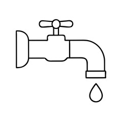 waterfaucet icon, waterfaucet line art - simple line art of waterfaucet, perfect for waterfaucet logos and icons