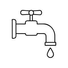 waterfaucet icon, waterfaucet line art - simple line art of waterfaucet, perfect for waterfaucet logos and icons
