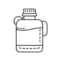 waterflask icon, waterflask line art - simple line art of waterflask, perfect for waterflask logos and icons