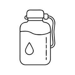 waterflask icon, waterflask line art - simple line art of waterflask, perfect for waterflask logos and icons