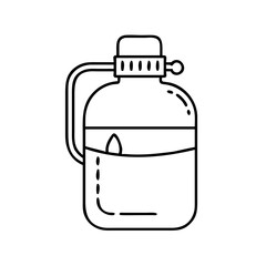 waterflask icon, waterflask line art - simple line art of waterflask, perfect for waterflask logos and icons