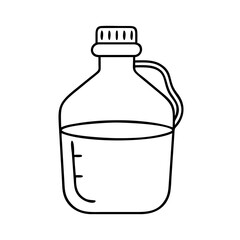 waterflask icon, waterflask line art - simple line art of waterflask, perfect for waterflask logos and icons