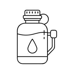 waterflask icon, waterflask line art - simple line art of waterflask, perfect for waterflask logos and icons