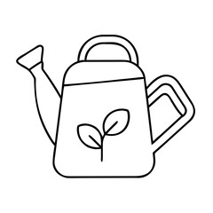 wateringcan icon, wateringcan line art - simple line art of wateringcan, perfect for wateringcan logos and icons