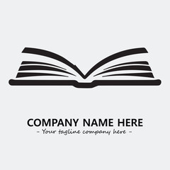Book illustration black and white for logo company vector image
