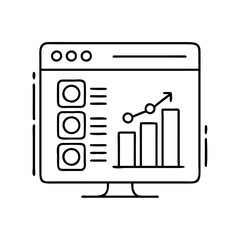 websitetraffic icon, websitetraffic line art - simple line art of websitetraffic, perfect for websitetraffic logos and icons