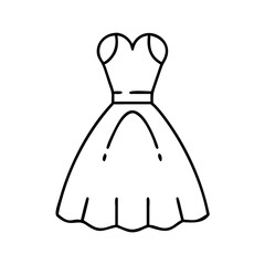 weddingdress icon, weddingdress line art - simple line art of weddingdress, perfect for weddingdress logos and icons