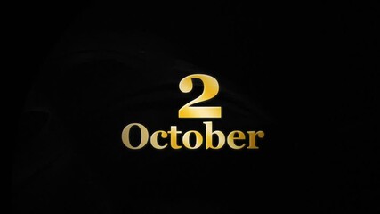 2nd October, Celebrate 2nd October, Animation 2nd October Logo 
