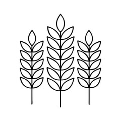 wheat icon, wheat line art - simple line art of wheat, perfect for wheat logos and icons