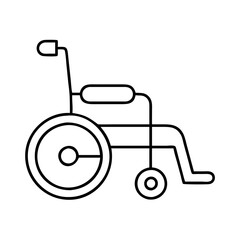 wheelchair icon, wheelchair line art - simple line art of wheelchair, perfect for wheelchair logos and icons