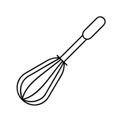 whisk icon, whisk line art - simple line art of whisk, perfect for whisk logos and icons