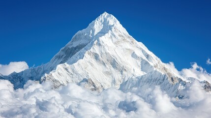 A snowy mountain peak with crisp air and panoramic views, ideal for winter fashion campaigns and blank margins for text,
