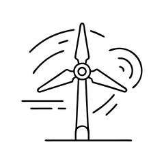 windturbine icon, windturbine line art - simple line art of windturbine, perfect for windturbine logos and icons