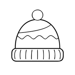winterhat icon, winterhat line art - simple line art of winterhat, perfect for winterhat logos and icons